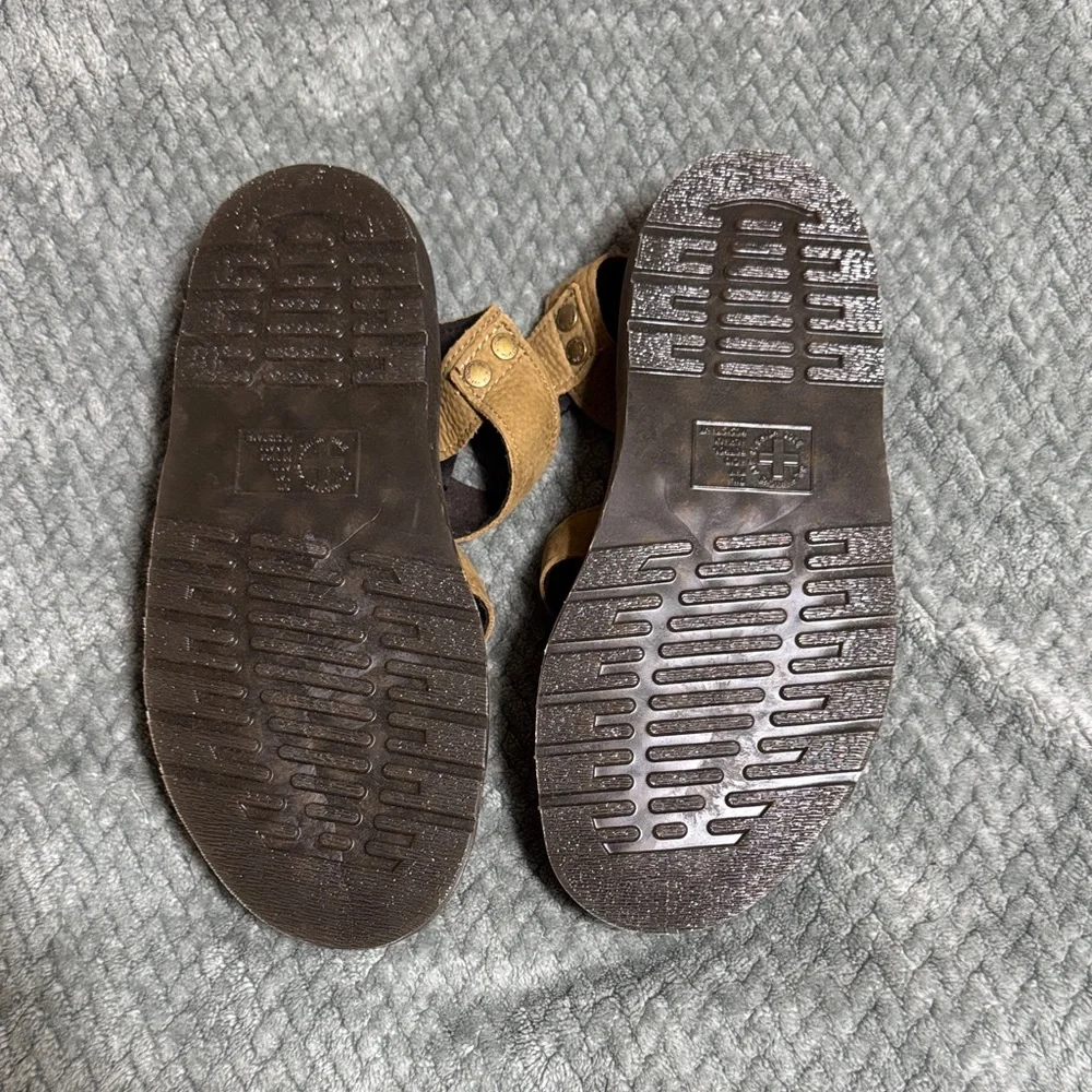 Dr. Martens Brown Suede Strappy Sandals - Picture 2 of 4